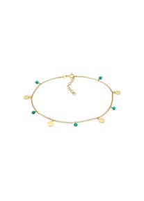 Elli Fußkette »Erbskette Plättchen Howlith Türkis, 0702331121«, mit Howlith blau