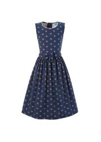 Turi Landhaus , Trachtenkleid, Kinder, mit elastischem G&uuml;rtel , blau , N-Gr , dunkelblau , S&uuml;sses Kinderkleidchen mit Rosenmotiv, auch f&uuml;r Babys