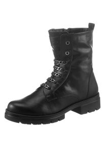 Tamaris Schnürstiefelette, mit TOUCH-It Dämpfung schwarz 38 Trendige Stiefelette mit Reißverschluss und Zierkette