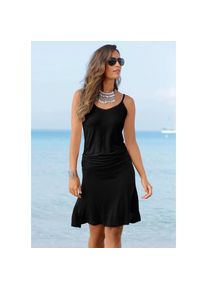 Beach Time BEACHTIME Strandkleid, aus Viskosejersey schwarz 32 N-Gr Lässig sitzendes Strandkleid