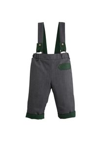 Turi Landhaus Trachtenhose, Baby, mit angenähten Hosenträgern grün 62 N-Gr anthrazit-tannengrün Trachtenanzug mit elastischem Gummibund und...