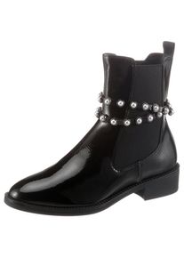 Tamaris Chelseaboots »FJELLA«, mit eleganten Zierriemchen schwarz 40 Elegante Stiefelette mit Stretcheinsatz und Reißverschluss