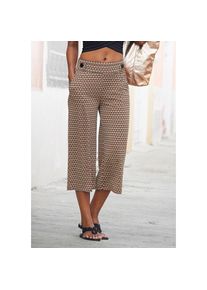 Buffalo Culotte, mit grafischem Druck bunt 36 N-Gr sand-rostrot-bedruckt Weite 7/8 Hose