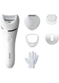 Philips Epilierer »BRE715/00«, 4 St. Aufsätze, Satinelle Advanced Nass- & Trockenepilierer, leistungsstarke Epilation weiß Aufbewahrungstasche im...