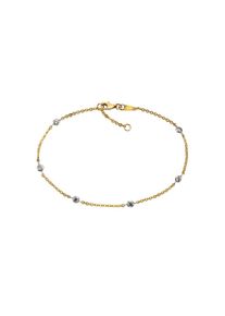 Firetti Fußkette, mit Zirkonia, bicolor, glanz, massiv goldfarben Fußschmuck