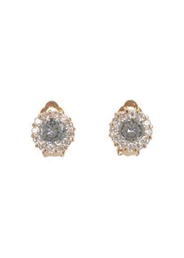J. JAYZ J.JAYZ Paar Ohrclips »edel und elegant«, (1 tlg.), mit Glassteinen und Strasssteinen gelb gelbgoldfarben + kristallweiß Ohrringe für jedes Outfit