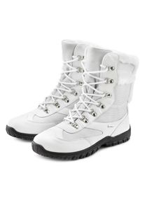 Lascana Winterstiefel, Boots mit Warmfutter, Wind- Und Wasserabweisend Und Profilsohle Weiss, Größe 36