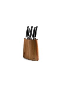 Messerblock »Messerblock-Set mit Messer Akazienholz« , schwarz , Jamie Oliver , schwarz/braun/edelstahlfarben