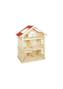 goki , Puppenhaus »Puppenhaus 3-Stöckig« , rot , Puppenbetten & sonstiges Zubehör