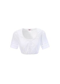 Turi Landhaus , Dirndlbluse, Damen, mit Lochstickerei , weiss , Mit Knopfverschluss