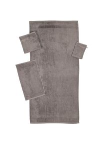 Ross Waschhandschuh »BRILLANT«, (6 tlg.), mit Veloursborde grau flanell
