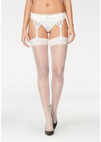 Lascana Strapsstrümpfe, 20 Den, Packung, 2 Paar, Silikonfreie Strumpfränder Beige, Größe 40/42