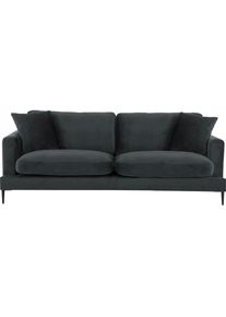 3-Sitzer »Cozy«, mit losen Kissen und Metallbeinen , grau , LEONIQUE , anthrazit
