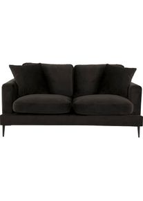 2-Sitzer »Cozy«, mit losen Kissen und Metallbeinen , braun , LEONIQUE , espresso