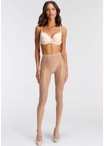 Lascana Feinstrumpfhose, 40 Den, Leichter Stützeffekt Beige, Größe 36/38