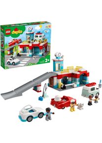 Lego® Konstruktionsspielsteine »Parkhaus mit Autowaschanlage (10948), Lego® DUPLO® Town«, (112 St.)