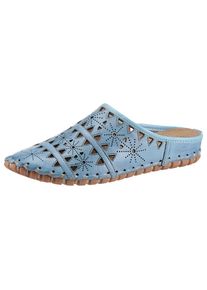 Gemini Clog »Kali«, im Ethno-Look blau 37 aquablau-used Mit schöner Perforation