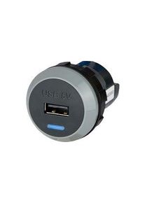 Alfatronix Prise USB encastrable, IP65, Car, 1x USB-A, 2.1A, 10W, Noir - PV65R-S