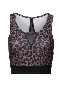 active by Lascana LASCANA ACTIVE Sporttop Damen, braun / schwarz, Gr&ouml;&szlig;e L/XL
