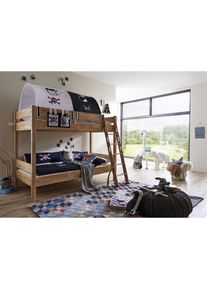 Relita Etagenbett pink pink-rosa he + Buche natur lackiert