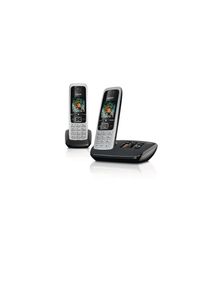 Gigaset , Schnurloses DECT-Telefon »C430A Duo Schwarz Silberfarben«, (Mobilteile: 2) , silberfarben , Anruferanzeige mittel Rufnummer oder Name