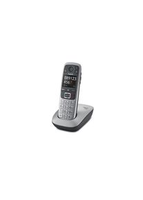 Gigaset , Schnurloses DECT-Telefon »E560 Silberfarben Schwarz« , silberfarben , Zusätzliche optische Anrufsignalisierung durch LED-Blitze