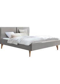 Hasena Polsterbett »Tamara«, Fußfarbe Eiche bianco, Komforthöhe, Fußhöhe 20 cm grau 336 Pepe grey