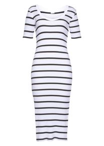 Lascana Shirtkleid, mit Gerippter Struktur Schwarzweiss, Gr&ouml;&szlig;e 38