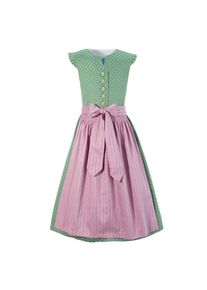 Turi Landhaus Dirndl, (2 tlg.), mit angesetzten Ärmeln - MADE IN EUROPE grün 116 N-Gr schilfgrün-hellrosa Hochgeschlossenes Dirndl mit Blumenprint