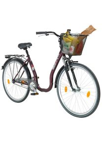 Performance Citybike Tiefeinsteiger »Sylt«, 26/28 Zoll, 1 Gang, Rücktrittbremse rot