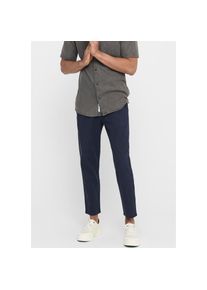 Only & Sons ONLY & SONS Leinenhose »LEO LINEN MIX« blau 33 Länge 34 navy Hose aus Leinenstoff