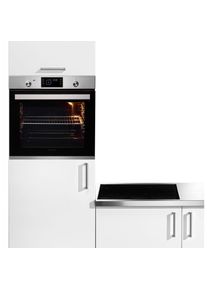 Sharp Backofen-Set »Pyro-Gigaset_Ind_Edelstahl«, K-71V28IM2-EU, mit 1-fach-Teleskopauszug, Pyrolyse-Selbstreinigung silberfarben 1-fach Teleskopauszug