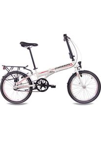 Chrisson Faltrad »Foldrider 2.0«, 3 Gang, Shimano, Nexus 3 Gang Schaltwerk, Nabenschaltung, (1 tlg.) weiß Fahrrad