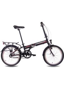 Chrisson Faltrad »Foldrider 2.0«, 3 Gang, Shimano, Nexus 3 Gang Schaltwerk, Nabenschaltung, (1 tlg.) schwarz Fahrrad