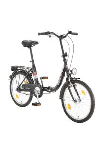 Performance Klapprad »Riga«, 20 Zoll, 3 Gang, Rücktrittbremse schwarz