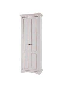 Home Affaire , Garderobenschrank »Rustic« , weiss , Dielenschrank im Landhaus-Stil