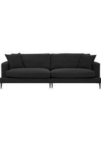 3-Sitzer »Cozy«, mit losen Kissen und Metallbeinen , schwarz , LEONIQUE