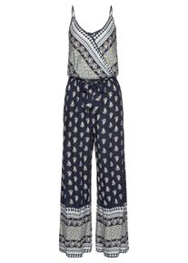 Vivance Overall, mit Bindegürtel, Und Weitem Bein Blau, Größe 38