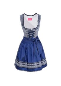 Kr&uuml;ger Dirndl Kr&uuml;ger Madl , Dirndl, (2 tlg.), Damen, kurz im modischem Retro-Muster , blau , N-Gr , Kleider