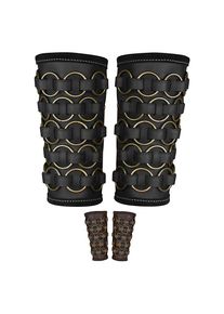 maskworld Brassards en cuir cloutés - Combattant
