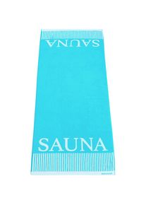 Saunatuch &raquo;Rom&laquo;, (1 St.), Sauna-Aufschrift , blau , Schiesser , t&uuml;rkis-weiss