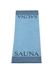 Saunatuch &raquo;Rom&laquo;, (1 St.), Sauna-Aufschrift , blau , Schiesser , hellblau