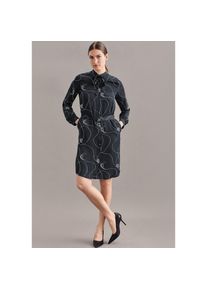 Seidensticker Sommerkleid »Schwarze Rose«, Langarm Rundhals Druck schwarz 34 Normalgrößen Passform: Regular fit