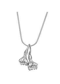 Goldmaid Collier, 925 Sterlingsilber Blüte matt 6 Zirkonia weiß weiß Halskette mit 6 Zirkonia