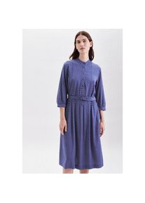 Seidensticker Sommerkleid »Schwarze Rose«, 3/4-Arm Kragen Punkte blau 34 Normalgrößen Mittelblau Passform: Regular fit