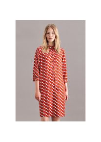 Seidensticker Sommerkleid »Schwarze Rose«, 3/4-Arm Kragen Druck rot 34 Normalgrößen Passform: Regular Fit