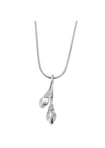 Goldmaid Collier, 925 Sterlingsilber Blüte matt 13 Zirkonia weiß weiß Halskette mit 13 Zirkonia