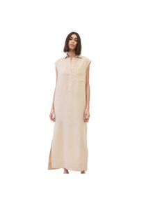 Marc O'Polo MARC O'POLO Blusenkleid »aus reinem Leinen« beige 40 Normalgrößen Im Regular Fit