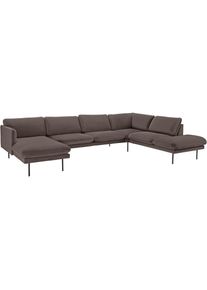 Wohnlandschaft &raquo;Levon&laquo;, in moderner Optik, mit Metallbeinen, COUCH Lieblingsst&uuml;cke , braun , COUCH&hearts;