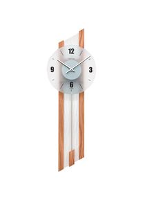 Pendelwanduhr »«, Made in Germany , weiss , Hermle , eichefarben-weiss